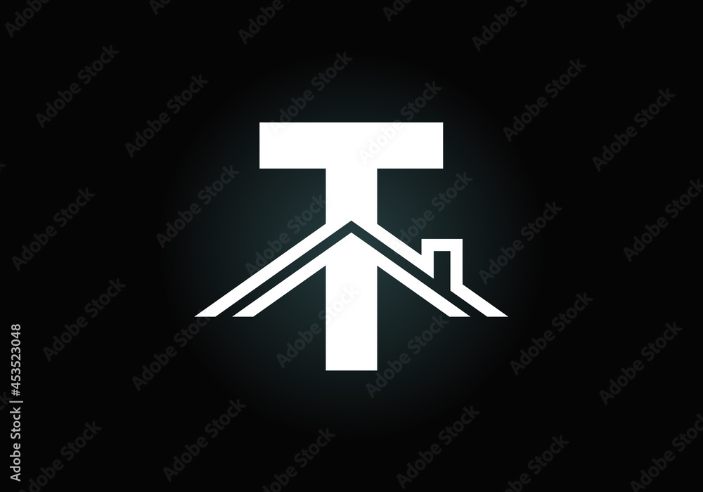 Initial T monogram alphabet with the roof. Home or house sign. Real estate logo concept. Font emblem. Modern vector logo for Real estate business and company identity. Initial T monogram alphabet with the roof. Home or house sign. Real estate logo concept. Font emblem. Modern vector logo for Real estate business and company identity.