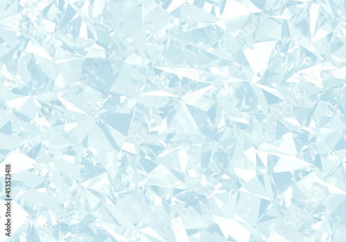 Beautiful 3D Rendered Shiny Diamond in Brilliant Cut on White Background, Crystal Background