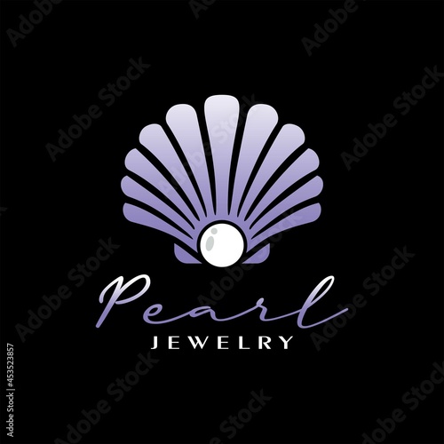 pearl shell logo for jewelry shop
