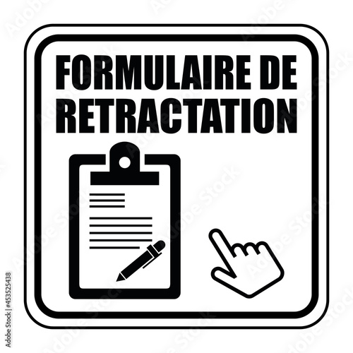 Logo formulaire de rétractation.