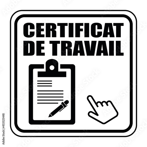 Logo certificat de travail.