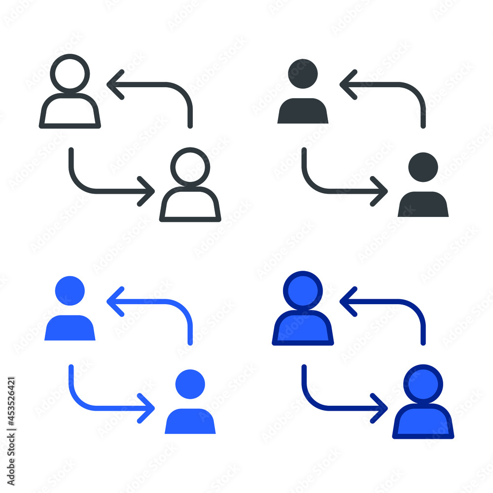 Retraining and coaching for Business concept . Mentoring. People help each other in teamwork corporate. Refresh people Coaching, people icon. Vector illustration. Design on white background. EPS10 Retraining and coaching for Business concept . Mentoring. People help each other in teamwork corporate. Refresh people Coaching, people icon. Vector illustration. Design on white background. EPS10