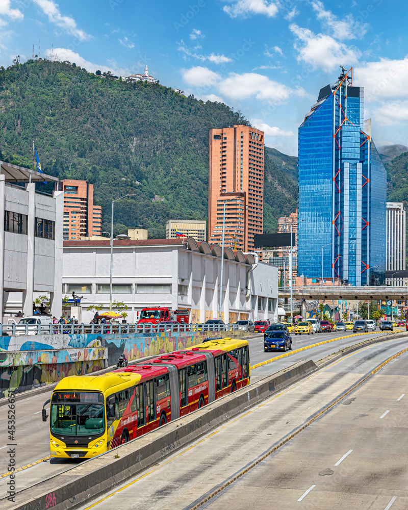 urban landscape of the city of Bogotá, located in south america