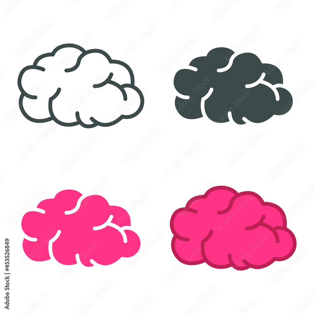 Brain inside view. line sign for mobile app, websites. Brain, mind or intelligence. Human internal organ, inner body part. Brain icon. Vector illustration. Design on white background. EPS10 Brain inside view. line sign for mobile app, websites. Brain, mind or intelligence. Human internal organ, inner body part. Brain icon. Vector illustration. Design on white background. EPS10