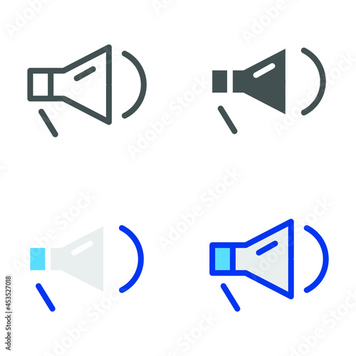 Loudspeaker or bullhorn. Business Advertising Promotion with Megaphone. Advertisement Marketing for Announcement business communication. Ads icon. Vector illustration Design on white background. EPS10