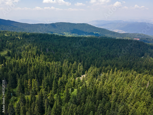 Aerial view of Konyarnika area at Vitosha Mountain, Bulgaria