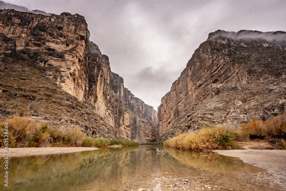 Calm Waters of the Rio Grande River Through Santa Elena Canyon
