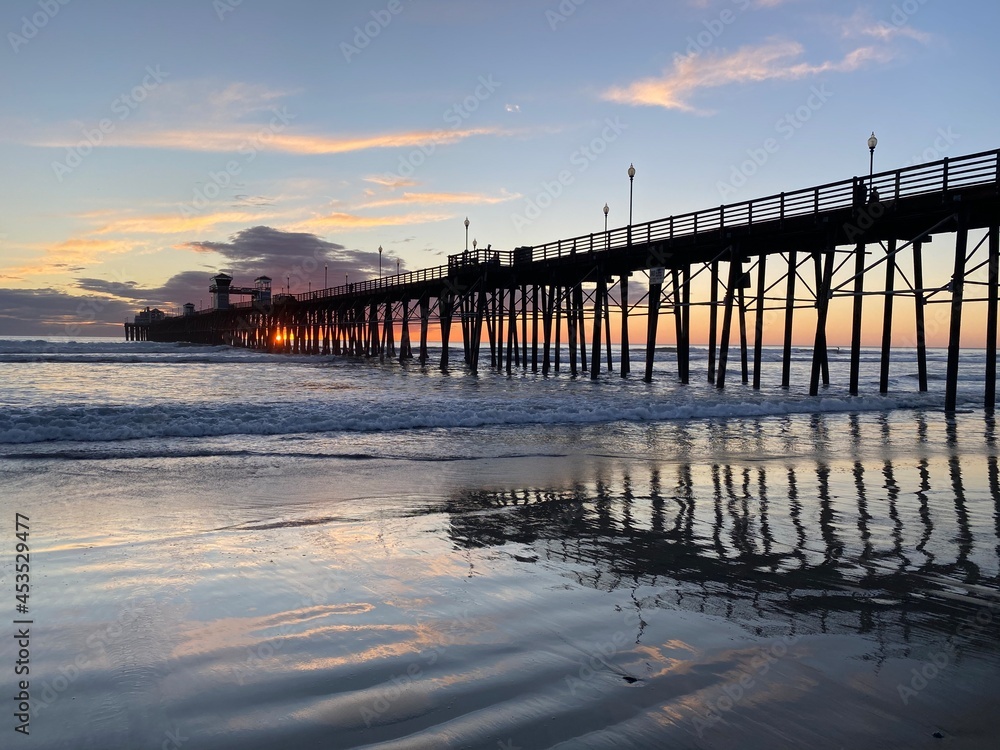 sunset on the pier