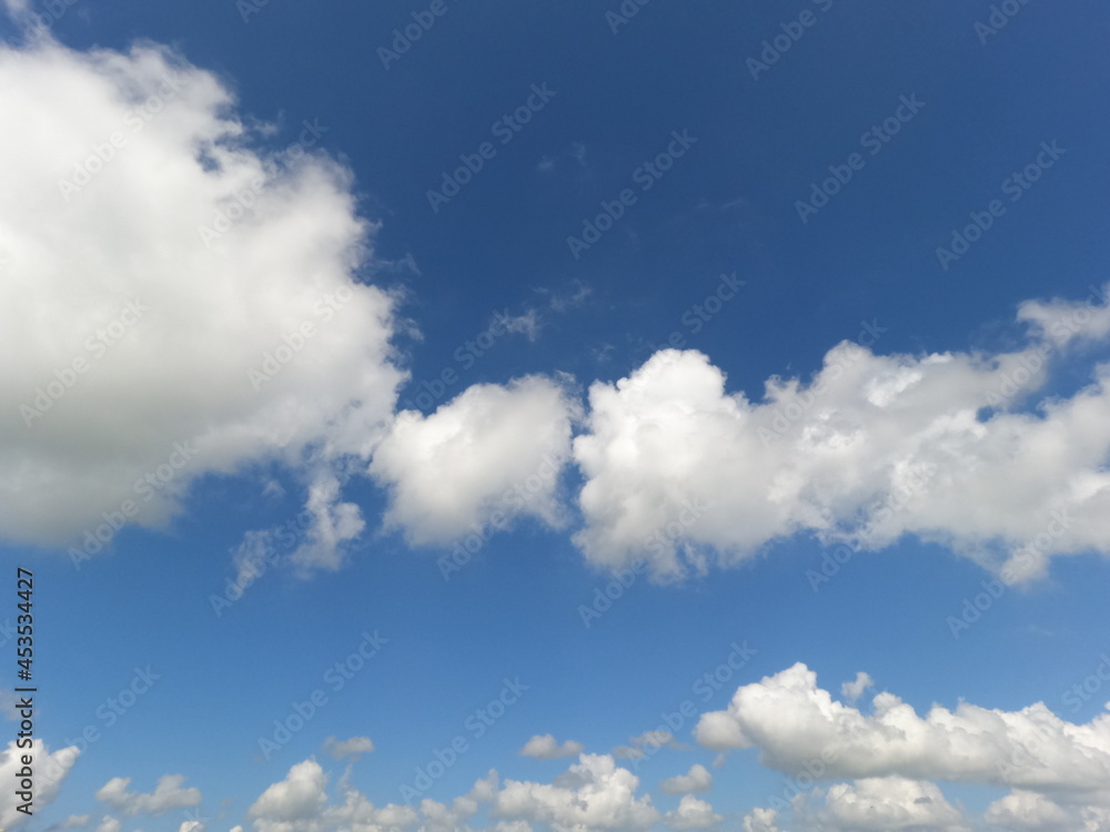 Cloudy sky. Blue sky with white clouds on summer day without rain. Cloudy sky. Blue sky with white clouds on summer day without rain.
