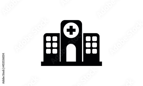 Hospital icon. Hospital flat icon vector design