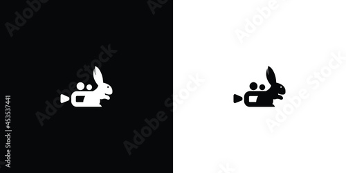 Rabbit animal logo template design