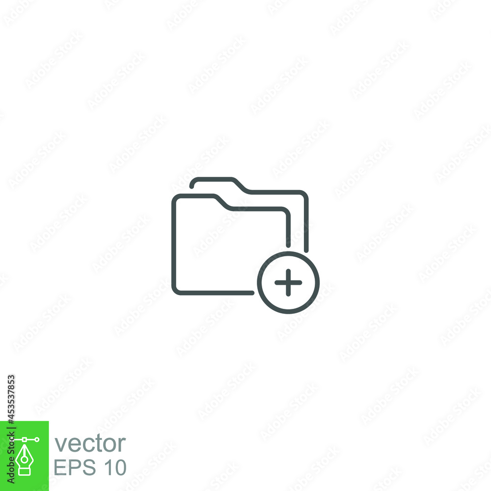 Add Files Vector glyph Icon, Add folder symbol. Empty folder New directory for document. Portfolio storage. Online gallery outline logo pictogram. Vector illustration design on white background EPS 10 Add Files Vector glyph Icon, Add folder symbol. Empty folder New directory for document. Portfolio storage. Online gallery outline logo pictogram. Vector illustration design on white background EPS 10