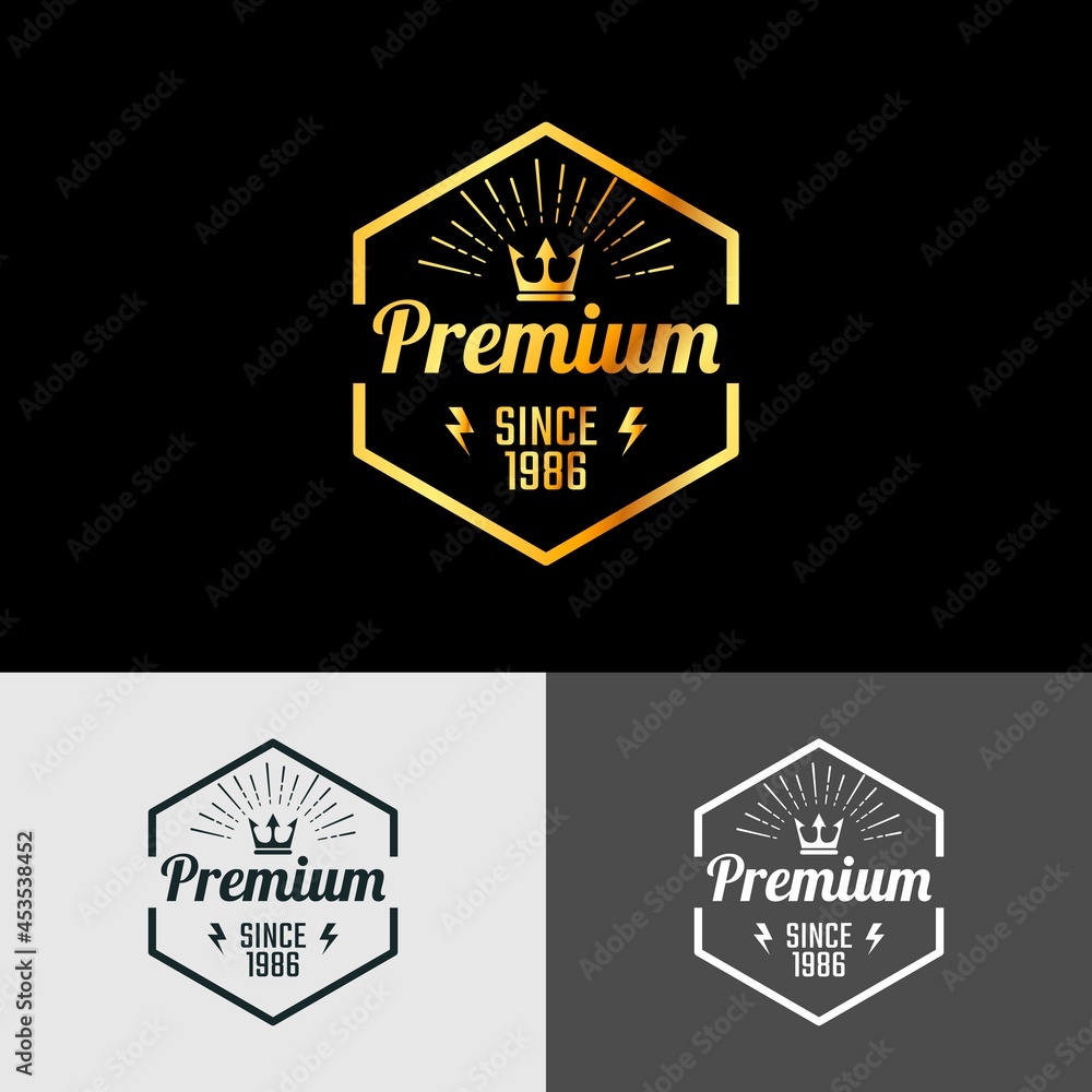 Best stamp with three color with editable vector