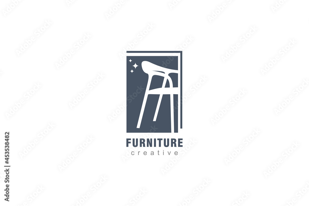 minimalist furniture logo design style. minimalist furniture logo design style.