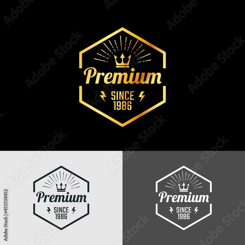 Best stamp with three color with editable vector