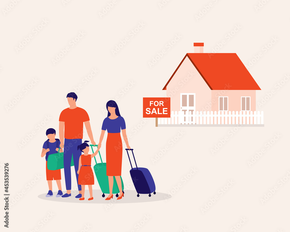 Sad Family Lost Their Home And Moving Out From Their House Due To Financial Crisis. Sad Family Lost Their Home And Moving Out From Their House Due To Financial Crisis.