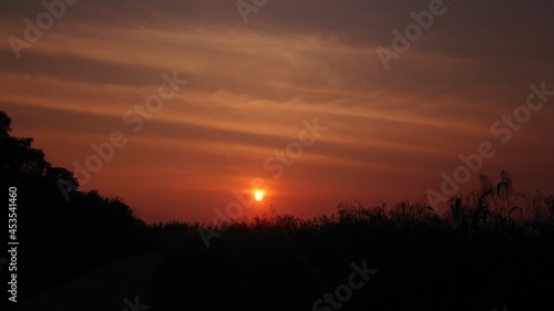 sunset in the mountains