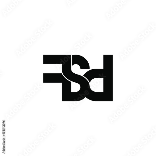 fsd initial letter monogram logo design