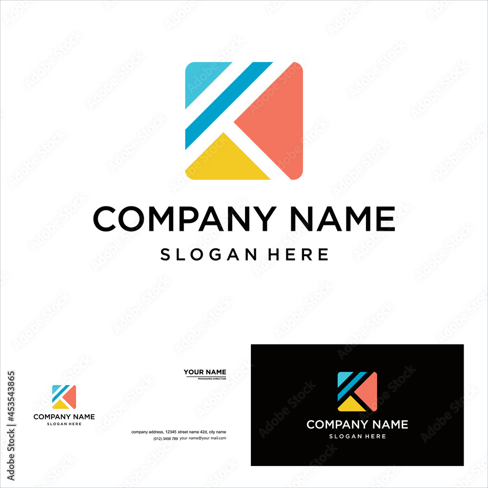 creative simple logo design letter K creative simple logo design letter K