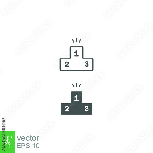 lead board icon, achievement, award, champion. Winner and achievement, podium pedestal symbol Prize places . Reward ceremony line and solid style. vector illustration design on white background EPS 10