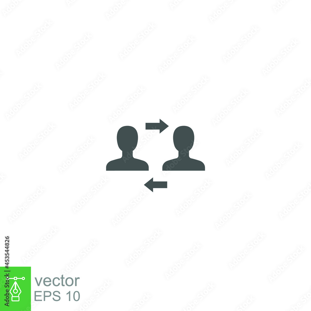 Interpersonal relationship icon, acquaintance skill. close care conversation. Two people interacting and associating. solid style Editable stroke vector illustration design on white background EPS 10 Interpersonal relationship icon, acquaintance skill. close care conversation. Two people interacting and associating. solid style Editable stroke vector illustration design on white background EPS 10