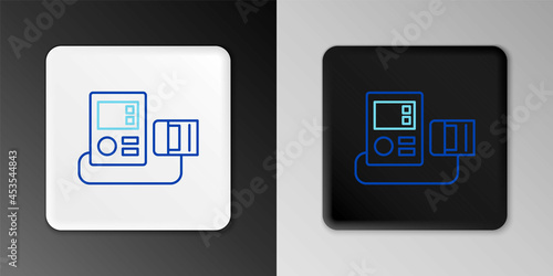 Line Blood pressure icon isolated on grey background. Colorful outline concept. Vector