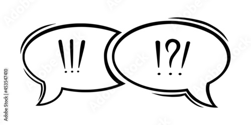 Swearing speech bubble censored with symbols. Hand drawn swear words in dialogue bubbles to express exclamation and bad mood. Vector illustration isolated in white background