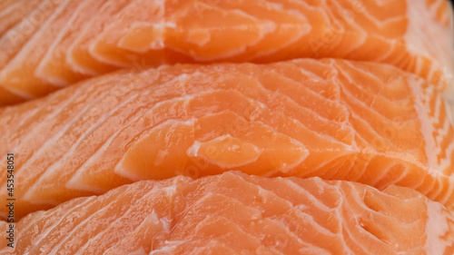 Salmon fish fillet macro. Healthy food concept