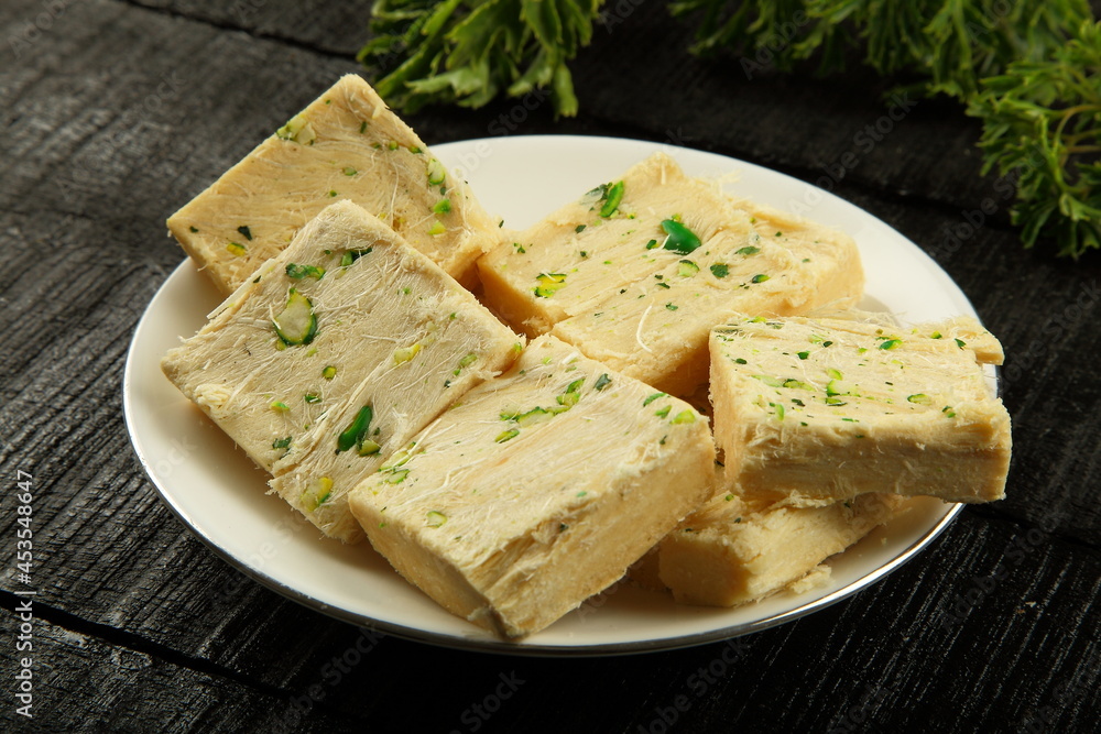 Traditional North Indian sweets for celebrations- delicious soan papdi. Traditional North Indian sweets for celebrations- delicious soan papdi.