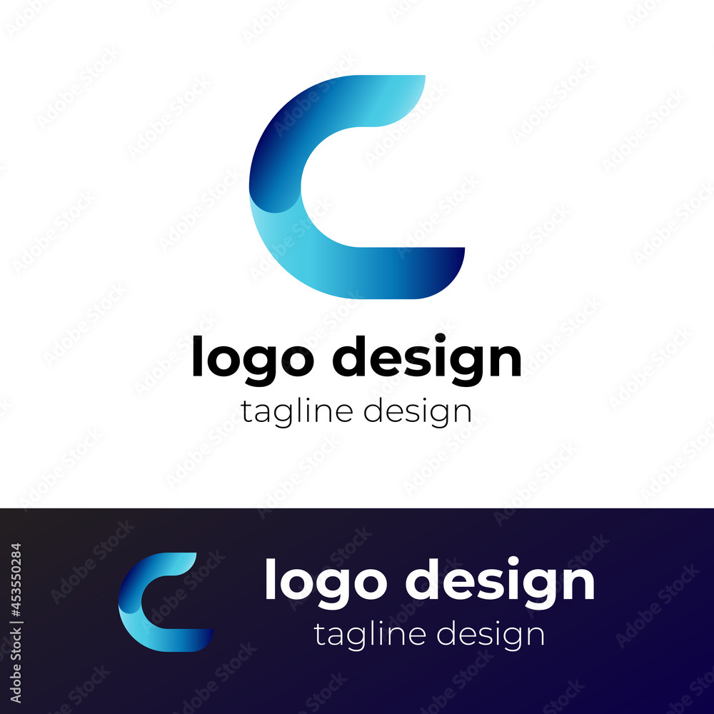 Logo letter C, logo technology Logo letter C, logo technology
