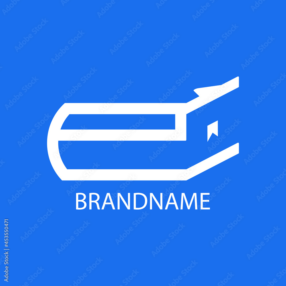 vector logo combination letter e with book vector logo combination letter e with book