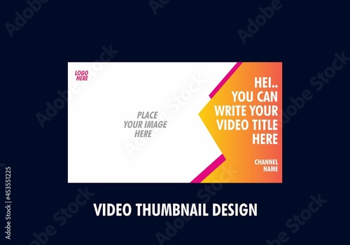 Unique and colorful video thumbnail design