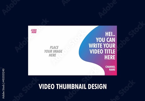 Unique and colorful video thumbnail design