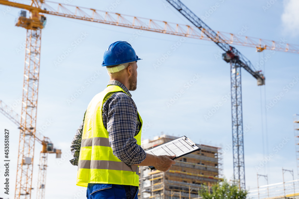 OSHA Inspector At Construction Site OSHA Inspector At Construction Site