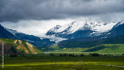 Gulkana Glacier View from Richardson Highway in Alaska