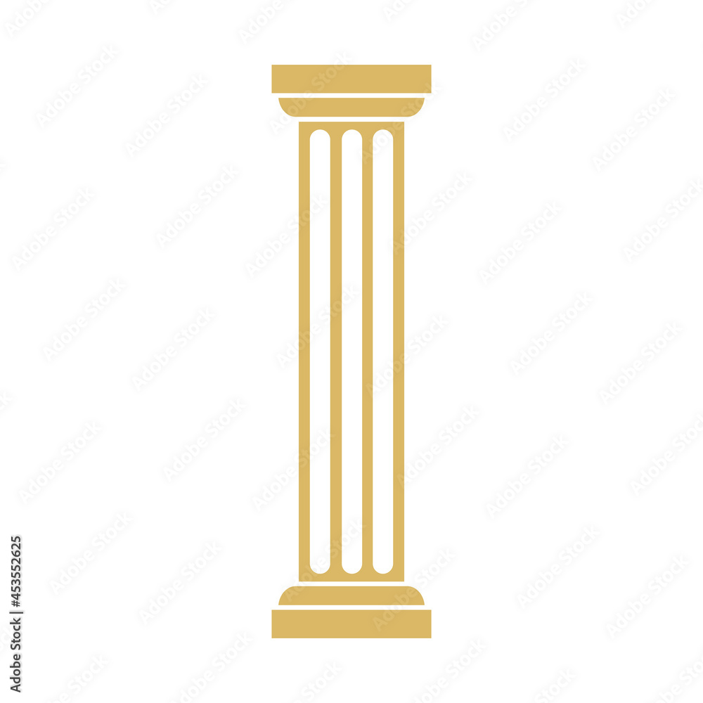 Column graphic icon. Pillar sign isolated on white background Column graphic icon. Pillar sign isolated on white background