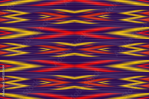 Geometric ethnic oriental seamless pattern traditional Design for background,carpet,wallpaper,clothing,wrapping,Batik,fabric,Vector illustration.embroidery style.