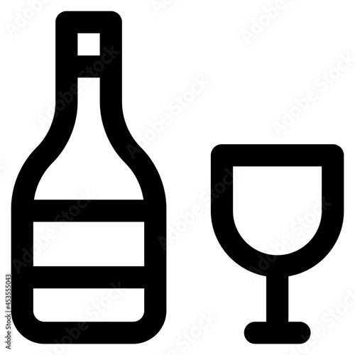wine bottle icon illustration