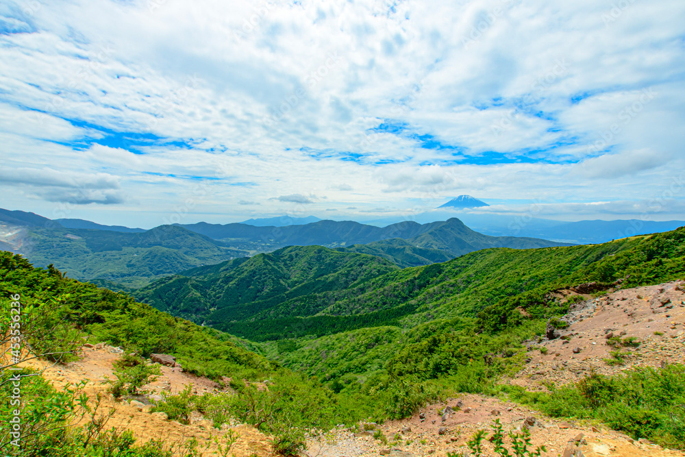 Naklejka premium landscape with blue sky