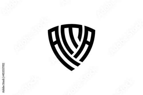 ama creative letter shield logo design vector icon illustration	
 photo