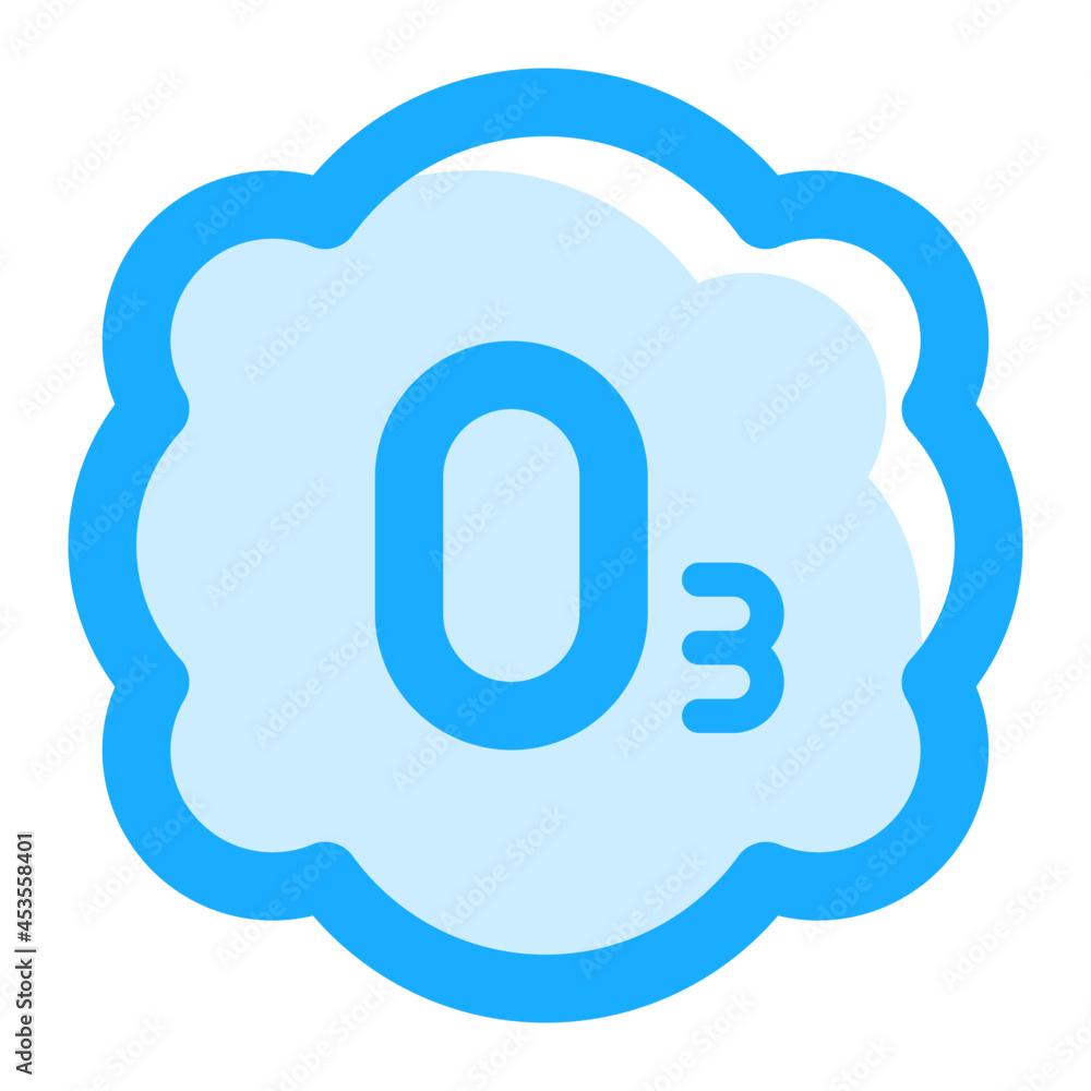 Ozone Layer o3 Icon Illustration Ozone Layer o3 Icon Illustration