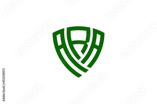 ara creative letter shield logo design vector icon illustration	
