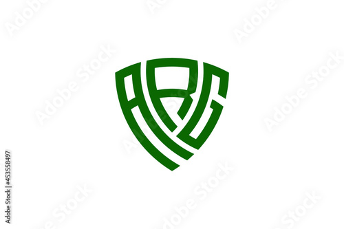 arg creative letter shield logo design vector icon illustration	
 photo
