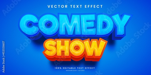 Editable text effect in comedy show style