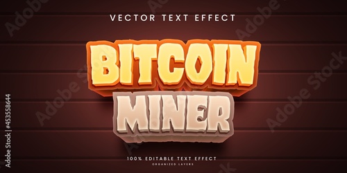 Editable text effect in bitcoin miner style