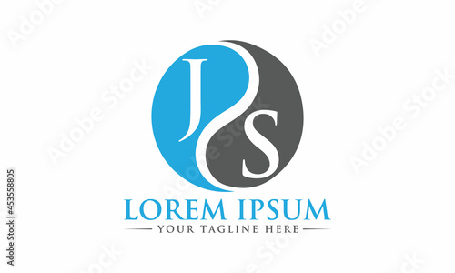 The Best Design js logo unique modern minimalist simple creative abstract and vector