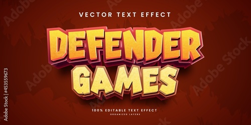 Editable text effect in defender games style