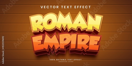 Editable text effect in roman empire style