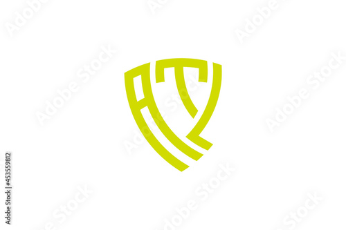 atl creative letter shield logo design vector icon illustration	
 photo
