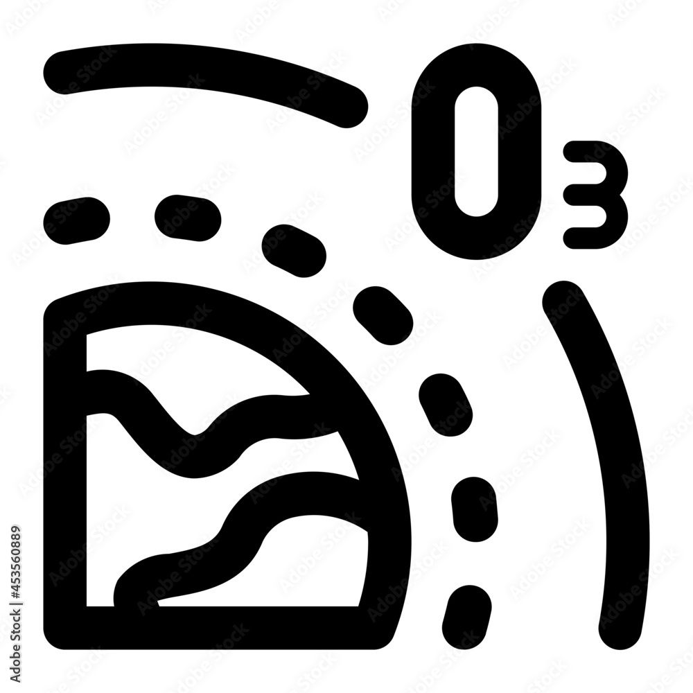Ozone Layer Icon Illustration Ozone Layer Icon Illustration